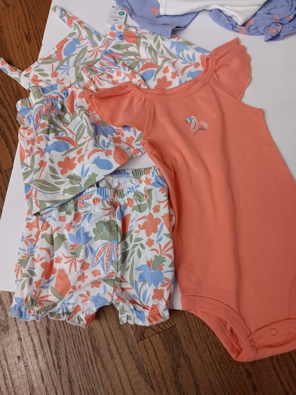 Carter's Just One You Baby Girl 12M NWT Outfits 2 Set  Bundle Lavender&Peach